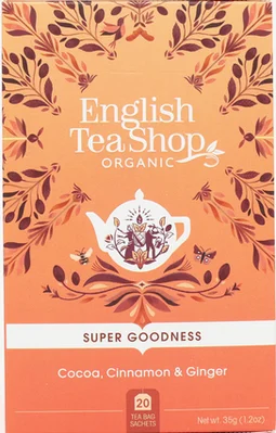 English Tea Shop Organic Cocoa, Cinnamon & Ginger 20pc