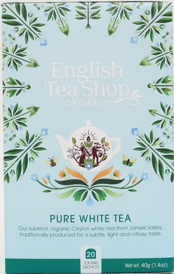 English Tea Shop Organic White Tea Teabags 20pc